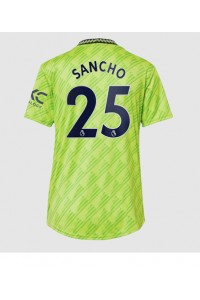 Manchester United Jadon Sancho #25 Voetbaltruitje 3e tenue Dames 2022-23 Korte Mouw